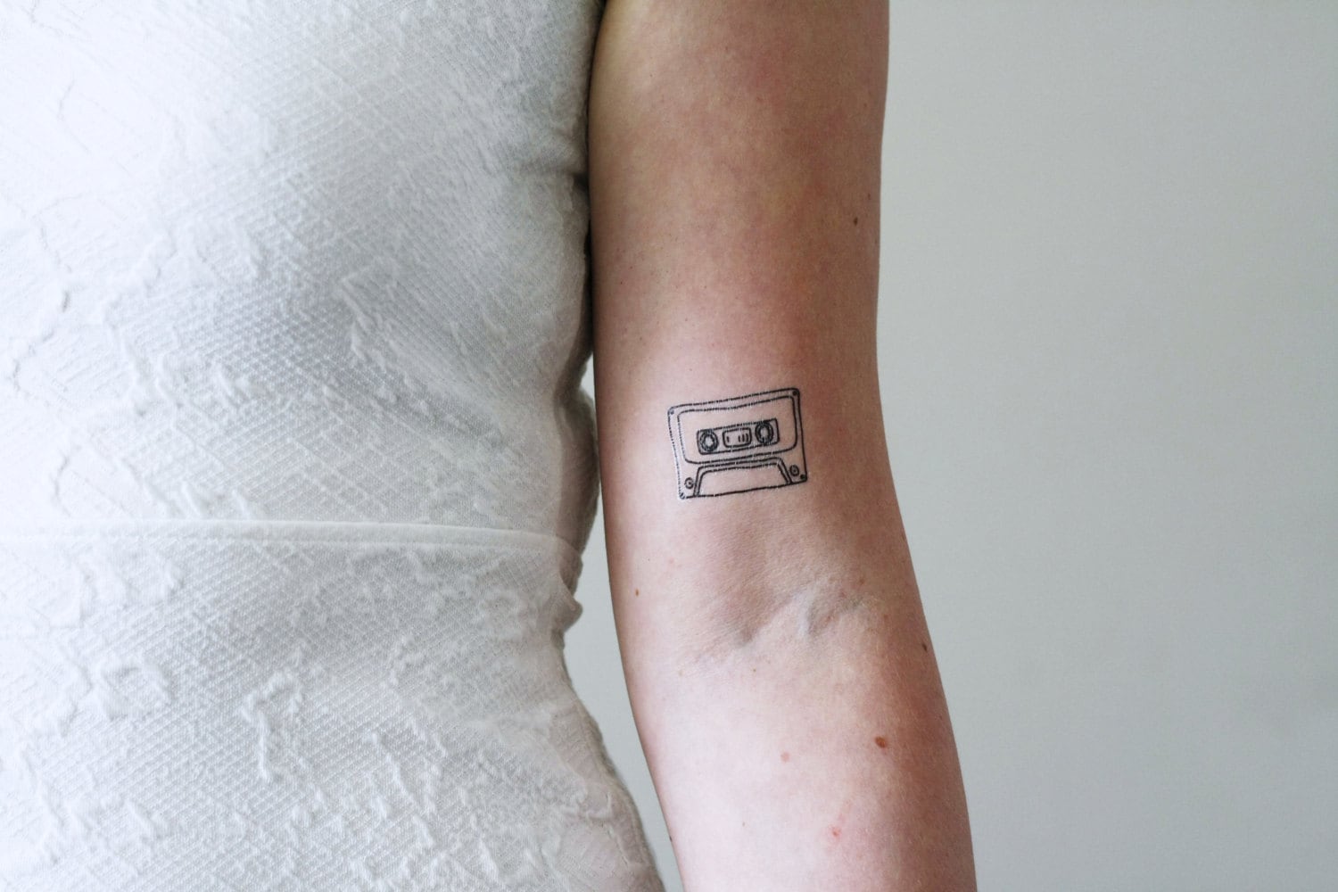 Kassette Tonband Tattoo | Klebeband Temporäres Neunziger Jahre Musiktattoo Musik Musiker Geschenkidee Geschenk von Tattoorary