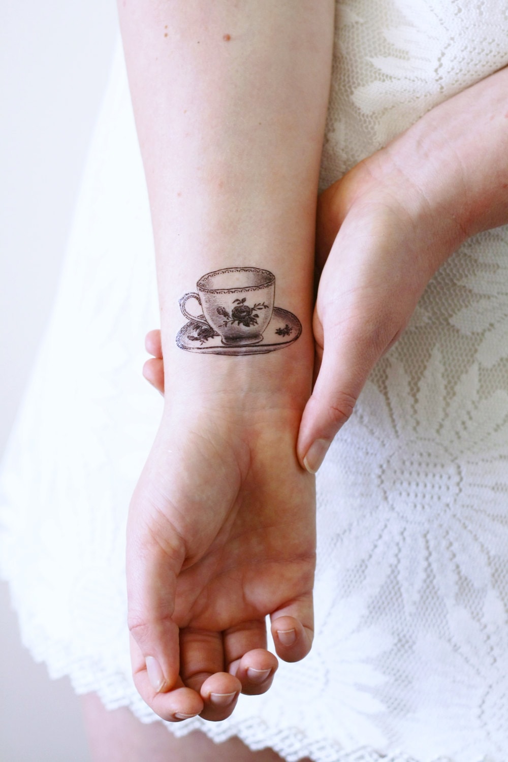 Kleine Teetasse Temporäres Tattoo | Tee Geschenk Teeliebhaber Geschenkidee Teezubehör Schmuck von Tattoorary