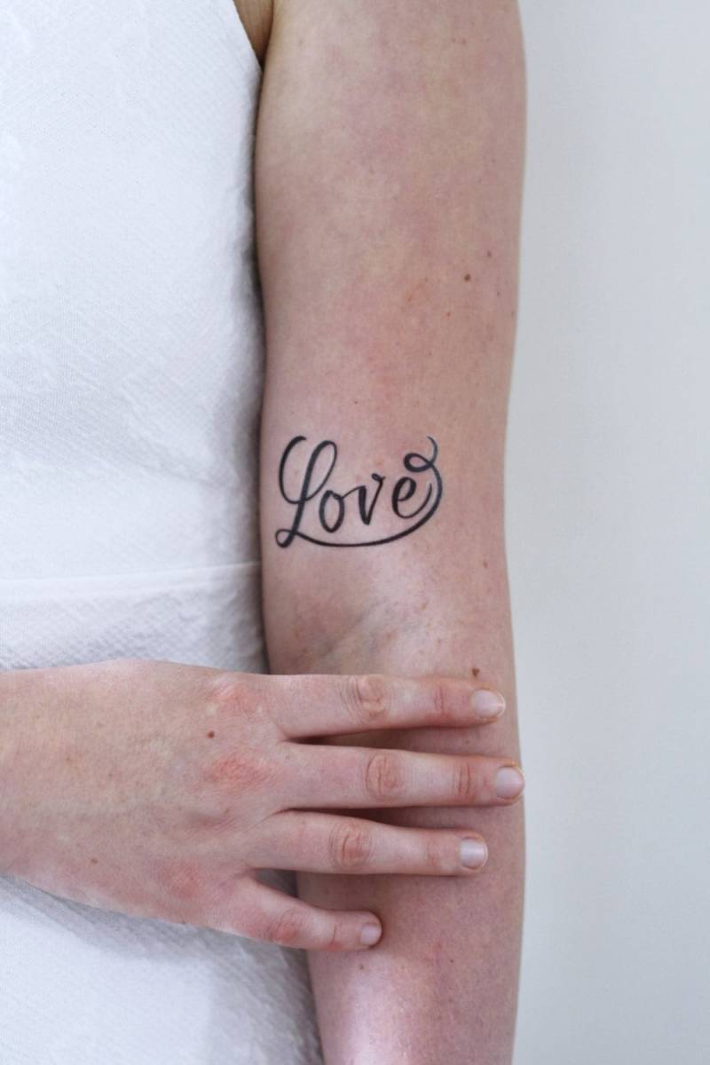 Liebe Temporäres Tattoo | Liebestattoo Liebespaar Valentinstag Geschenkidee Paar Geschenk von Tattoorary