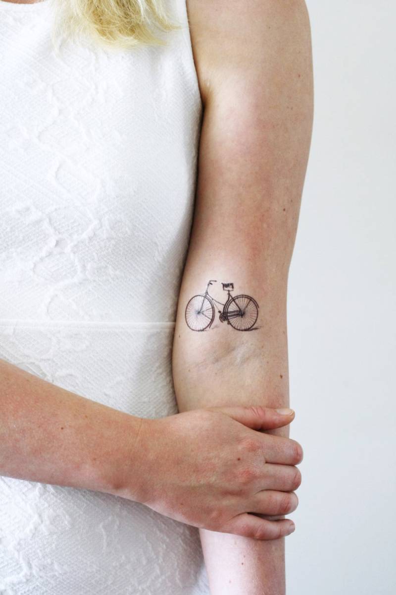 Vintage Fahrrad Temporäres Tattoo | Geschenkidee Liebhaber Geschenk von Tattoorary