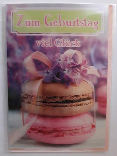 3D Karte Glückwunschkarte Geburtstag, Doppelkarte m. Umschlag Wackelkarte Hologrammkarte Macarons von Taunus Verlag