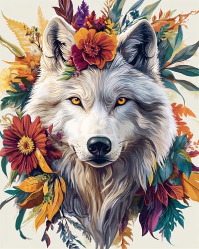 Diy Perlenstickerei Set Cartoon Weißer Wolf Trägt Blumen Mosaikperlen-Stickerei, Handgefertigte Perlen, Kreuzstich-Sets, Geschenk Für Freunde 30x40cm Diy Perlenstickerei Set Cartoon Weißer Wolf Trägt Blumen Mosaikperlen-Stickerei, Handgefertigte Perlen, Kreuzstich-Sets, Geschenk Für Freunde 30x40cm von Taxpy