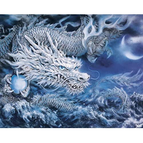 Drachen Tiere Diy Malen Nach Zahlen Acryl Leinwand Malerei Heimdekoration Geschenk Moderne Wand, Rahmen Zum Selbermachen, 40 X 50 Cm Malen Nach Zahlen Kits Für Erwachsene Anfänger, Creative Diy Digi von Taxpy