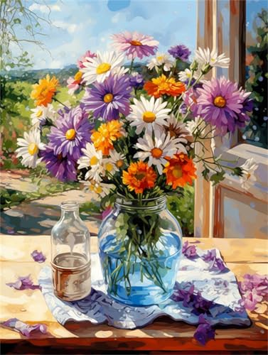 Taxpy 11CT Farbige Chrysanthemen Diy Cross Stitch Kit Blumen Am Fenster Diy-Kreuzstich-Stickerei-Set,Handarbeitsset,Bedruckte Leinwand,Starter-Set Für Erwachsene Und Anfänger 60x80cm Taxpy 11CT Farbige Chrysanthemen Diy Cross Stitch Kit Blumen Am Fenster Diy-Kreuzstich-Stickerei-Set,Handarbeitsset,Bedruckte Leinwand,Starter-Set Für Erwachsene Und Anfänger 60x80cm von Taxpy