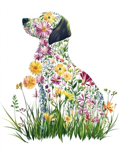 Taxpy Diy Perlenstickerei Set Cartoon-Blumen-Welpen Perlen-Kreuzstich, Perlenstickerei, Diy-Wandbehang, 3D-Perlens-Set 30x40cm Taxpy Diy Perlenstickerei Set Cartoon-Blumen-Welpen Perlen-Kreuzstich, Perlenstickerei, Diy-Wandbehang, 3D-Perlens-Set 30x40cm von Taxpy