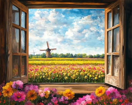 Taxpy Diy Stickbilder Erwachsene Aquarell-Fensterlandschaft Mosaikperlen-Stickerei, Handgefertigte Perlen, Kreuzstich-Sets, Geschenk Für Freunde 40x50cm Taxpy Diy Stickbilder Erwachsene Aquarell-Fensterlandschaft Mosaikperlen-Stickerei, Handgefertigte Perlen, Kreuzstich-Sets, Geschenk Für Freunde 40x50cm von Taxpy