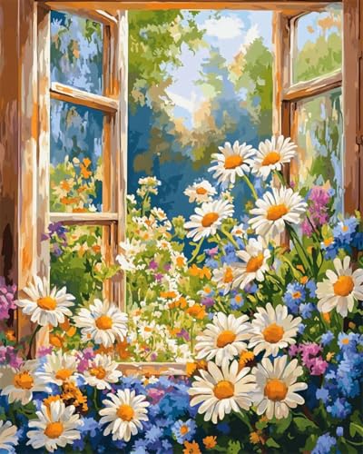 Taxpy Diy Stickbilder Erwachsene Gänseblümchen Am Fenster Mosaikperlen-Stickerei, Handgefertigte Perlen, Kreuzstich-Sets, Geschenk Für Freunde 40x50cm Taxpy Diy Stickbilder Erwachsene Gänseblümchen Am Fenster Mosaikperlen-Stickerei, Handgefertigte Perlen, Kreuzstich-Sets, Geschenk Für Freunde 40x50cm von Taxpy