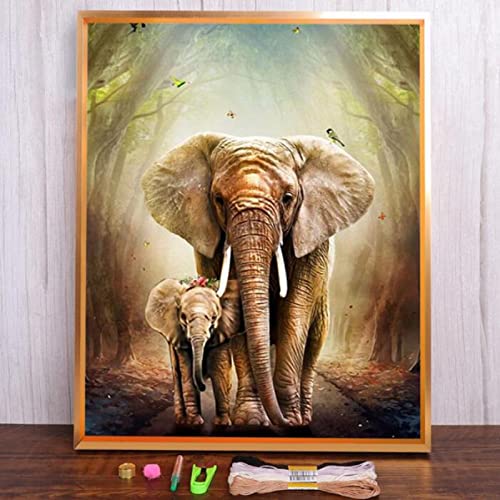 Taxpy Kreuzstich Stickpackungen Vorgedruckt, Tier Elefant Gedruckt Kreuzstich Diy Stickmuster Dmc Fäden Handwerk Hobby Handarbeit Verschiedene Geschenknadel Sticken Set Erwachsene Kreuzstich Bild,Sti von Taxpy