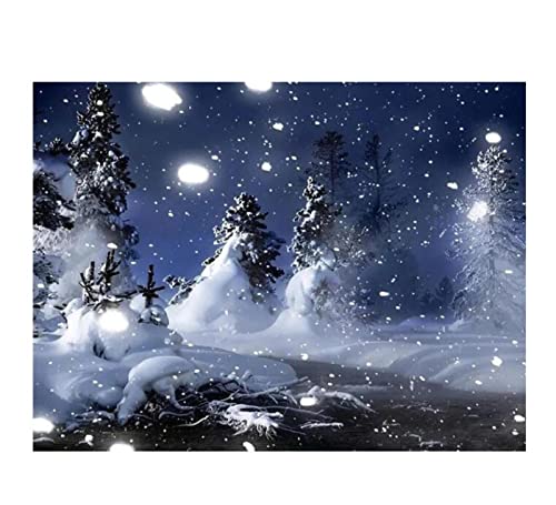 Taxpy Kreuzstich Stickpackungen Vorgedruckt, Winter Schnee Landschaft Landschaft Diy 11Ct Stickerei Kreuzstich Kits Handwerk Handarbeiten Set Baumwollfaden Bedruckte Leinwand Bilder Stickerei Set von Taxpy