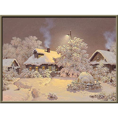 Taxpy Kreuzstich Stickpackungen Vorgedruckt Set Erwachsene, Baum Landschaft Bedruckte Leinwand 11Ct Kreuzstichmuster Stickerei Dmc Fäden Handwerk Handarbeit Nähen Stricken Stickvorlagen Stickbilder V von Taxpy