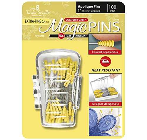 Taylor Seville Magic Pins – Applikation, extra fein, Gelb, 100 Stück von Taylor Seville