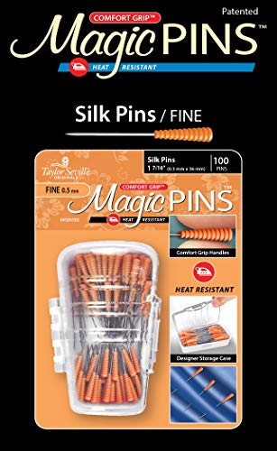 Taylor Seville Originals Comfort Grip Silk Fine Magic Pins Näh- und Quiltzubehör und Hinweise, Näharbeiten, 100 Stück von Taylor Seville