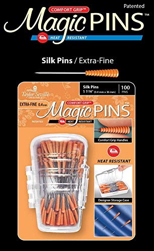 Taylor Seville Magic Pins - Silk Extra Fine-Orange 100/Pkg von Taylor Seville