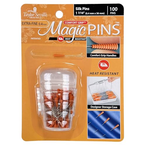 Taylor Seville Magic Pins - Silk Extra Fine-Orange 100/Pkg von Taylor Seville