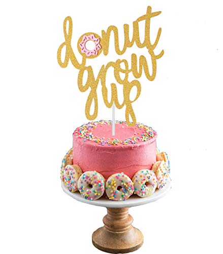 Doppelseitiger Donut-Kuchenaufsatz mit goldenem Glitzer, für Babyparty, Kindergeburtstag, Party-Dekorationen von Ucity von Tbay