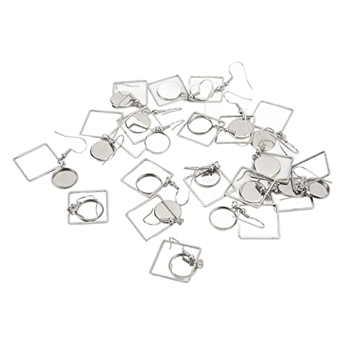 20pcs Set, DIY -Schmuckkit aus Edelstahl, Ohrring -Rohlinge, Hohlout -Ohrring -Tablett, 12 Mm, Ideal für Personalisierte und Einzigartige Bastelohrringe von Tbest