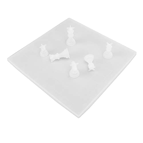 DIY -Epoxidharz -Silikonform -Set, 7 PCs Wiederverwendbare Flexible Schachformen Zum Einfachen Deaktivieren und Herstellen Einzigartiger Schachstücke von Tbest