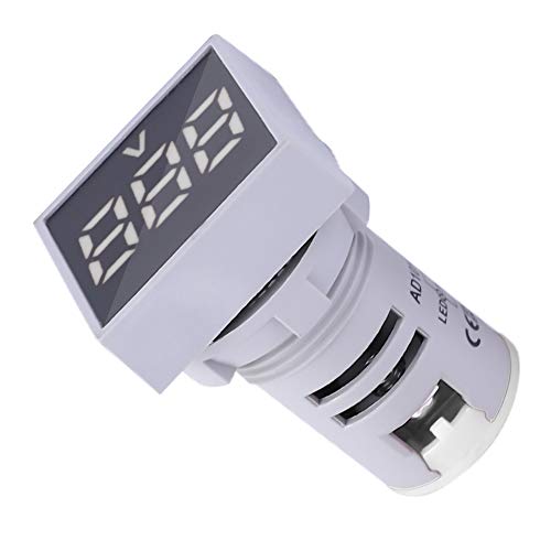 LED -Anzeige Licht Voltmeter Light Voltmeter Light Voltmeter Light Mess Lampe, AC20-500V LED -Anzeige Leuchte Digitale LED -LED -Anzeige -Voltmeter -Signallampe (WHITE) von Tbest