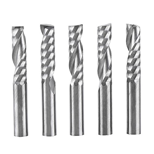 Bit Für Cnc 6 Mm,6Mm Fräser,Fräser 6Mm Schaft,Vhm Fräser,Cnc Fräse,Spiralfräser 6M 5Pcs 6Mm Schaft Wolframkarbid Einzelflöte Schaftfräser Spiralschn Cnc Fräser von Tbest