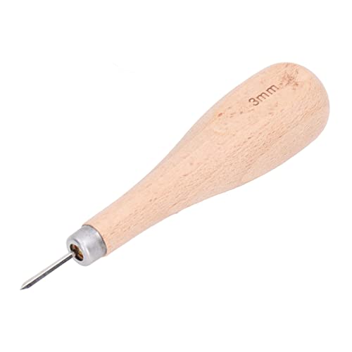 TBEST -Werkzeuge, M Stitng Awl Profession Omic Awl Tool Nähen mit Buchengriff Awl PU Leder Stitng Awl für Leder Puing von Tbest