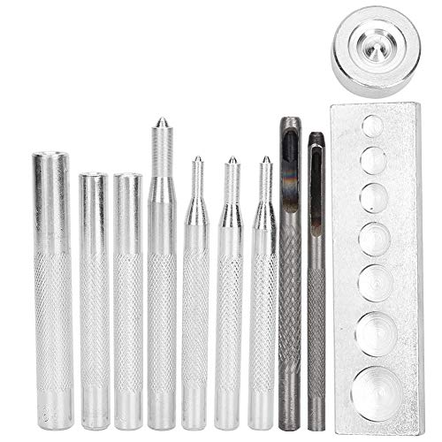 TSTEL Leder -Puing -Werkzeug, Schnappverschluss Werkzeug -Set -Loch -Puer -Taste 7 in 1 Basisleder -Ft -Werkzeug Kit von Tbest