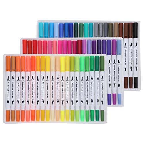 Tbest Ft Collection Wator Ers Paint Assorted Colors Soft Fineliner Tip Double B Layer Art Painting Tools (STBG-60 Colors) von Tbest