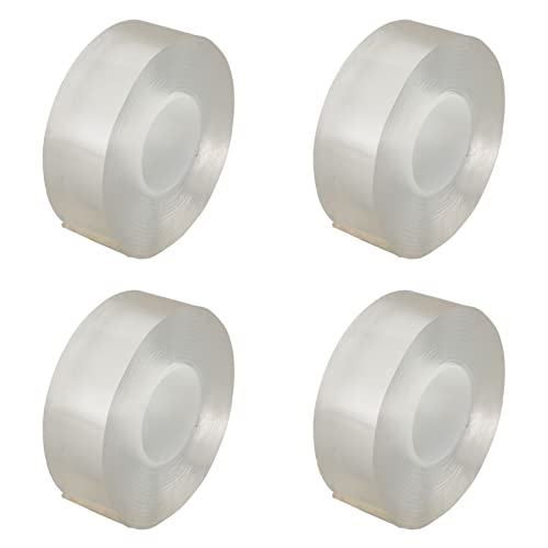 Tbest PLIES 4 RolloUble -Side Otin Tape 9,8ft Pro Cule Stoktili Reusle Transpat Ein Zweiseitiges Klebeband für PS und Schullagen von Tbest