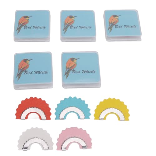 Tbest Vogelruferpfeife, Vogelpfeife, 5 Farben, Vogelrufer-Zungenpfeife, Lustiges Zwitscherndes Krachmacher-Spielzeug von Tbest