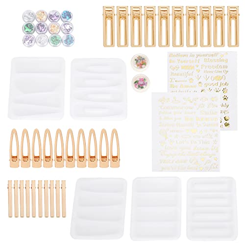 Tbeste Andere Kunstartikel, Haarstift Silikonformen Kunst DIY Handgemachtes Mädchen Haarnadelkristall -Epoxidformpaket Set von Tbest