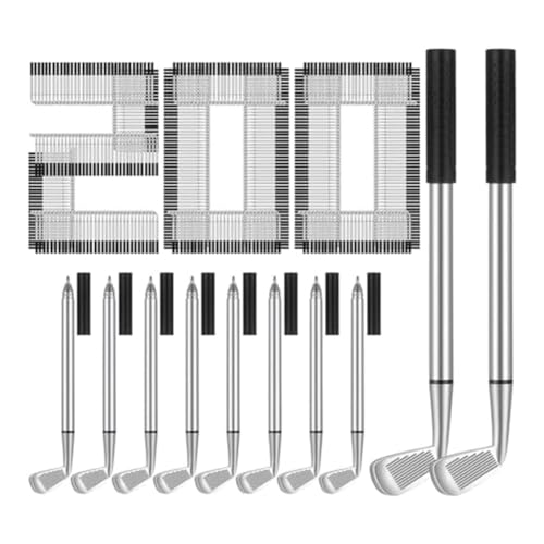 Tdyatocept 200 Stück Golf-Kugelschreiber, Dekorative Golfschläger-Stifte für Bürokollegen, Bürobedarf, Schwarz, Einfach zu Verwenden von Tdyatocept