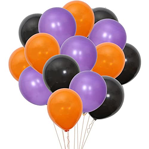 Tdyatocept Halloween Ballon Kette Satz Halloween Atmosphäre Layout Latex Ballon Dekoration Zubehör,F von Tdyatocept