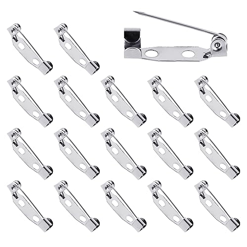 120 Stück Broschennadeln Safety Pin, Silber 0.7in Sicherheitsnadel Metall Broschen Sicherheitsnadeln Brooch Pins for DIY Crafts Schmuck Handwerk Tone Safety Pins for Brooch Back Clasps von Teaaha