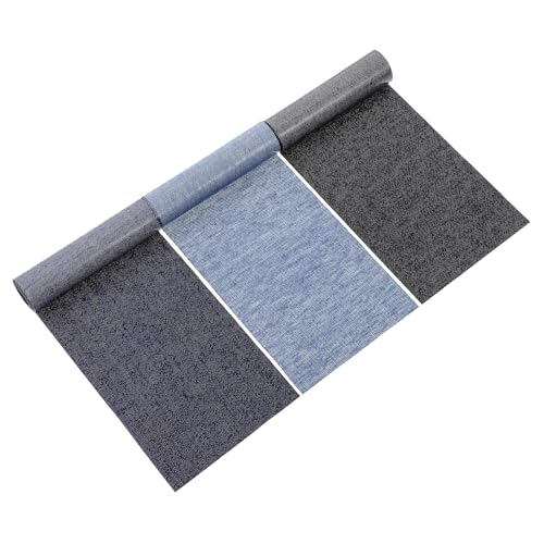 3 Rollen Jean Flicken Zum Aufbügeln, 8 x 50 cm Selbstklebende Bügelflicken Zum Aufbügeln Kleidung Selbstklebende für Jeans Und Jacke(Schwarz, Dunkelblau, Himmelblau) von Teaaha