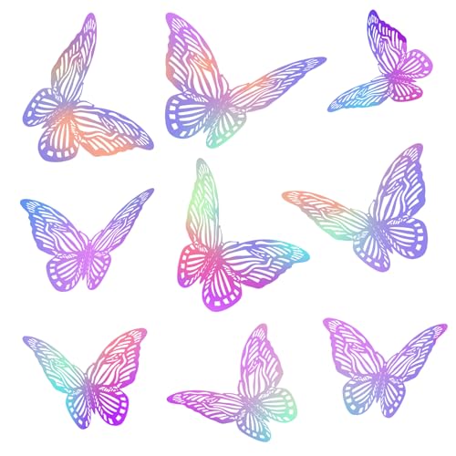 48 Stück Schmetterlinge 3D Aufkleber, 3 Größen Schmetterling deko Wandtattoo Schmetterlinge Aufkleber, Schmetterling Wanddeko Butterfly Wandsticker für Geburtstag Party DIY Handwerk von Teaaha