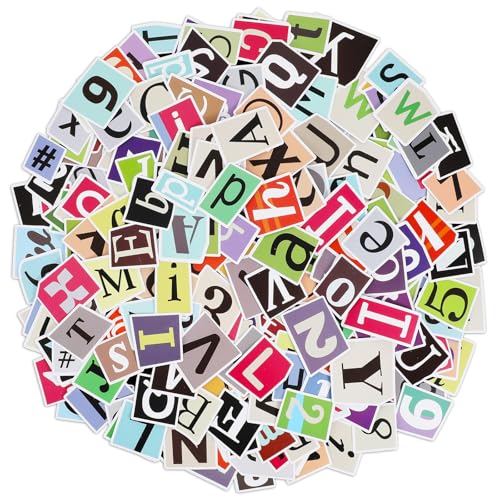 Vintage Buchstaben Aufkleber, Selbstklebend Wasserdicht Buchstaben Sticker, 400 Stück Diy Scrapbook Stickers Für Schilder, Briefkästen, Reisetasche, Dekoration, Scrapbooking Vintage Buchstaben Aufkleber, Selbstklebend Wasserdicht Buchstaben Sticker, 400 Stück Diy Scrapbook Stickers Für Schilder, Briefkästen, Reisetasche, Dekoration, Scrapbooking von Teaaha