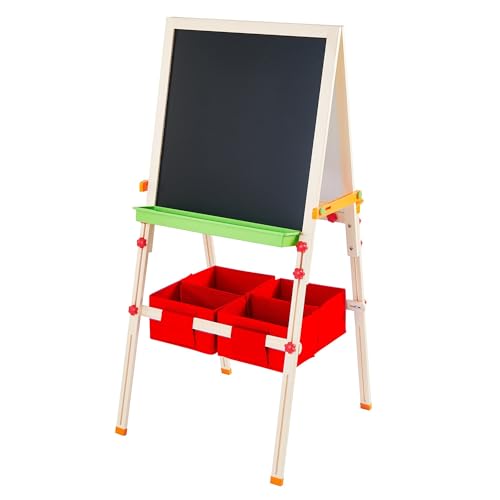 Teamson Kinder - Kleine Künstler Vangogh Kinder Staffeleien-Holz Rot TK-FB028R von Teamson Kids