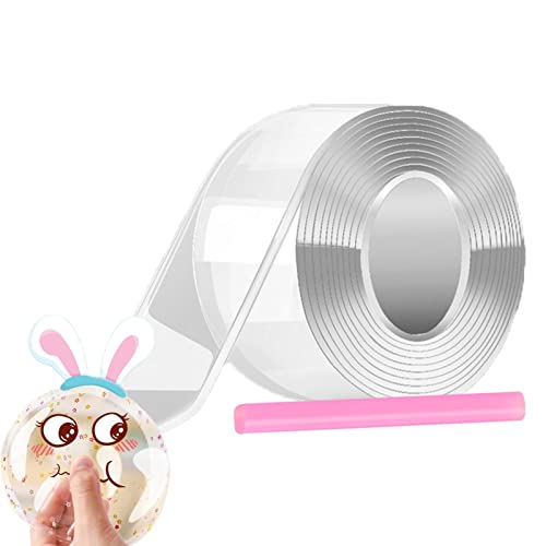 Tebinzi Doppelseitiges Nano-Klebeband | Traceless Adhesive Nano Tape Zur Herstellung Von Blasen | Craft Creative Blow Bubbles, Doppelseitiges Klebeband Für Handgefertigte Bälle von Tebinzi