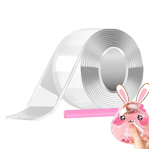 Tebinzi Doppelseitiges Nano-Klebeband | Traceless Adhesive Nano Tape Zur Herstellung Von Blasen | Craft Creative Blow Bubbles, Doppelseitiges Klebeband Für Handgefertigte Bälle von Tebinzi