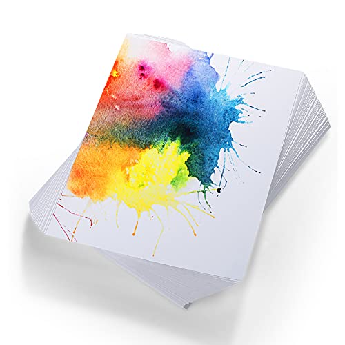 60 Blatt Aquarellpapier Weiß Kaltpresse Papier Pack für Kinder Aquarell Zeichnen Studenten Künstler (230 g, 14 x 21 cm) von TecUnite