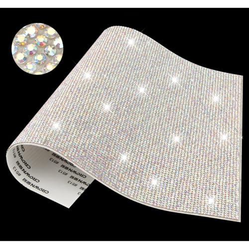 Strassband Selbstklebend,Selbstklebende Glitzersteine,Strassband,Strassband Zum Aufnähen,Glitzerband Selbstklebend,Glitzersteine Band,Strasssteine Glitzerband,Strass-Aufkleber,Strassband Glitzer von Tecfinty