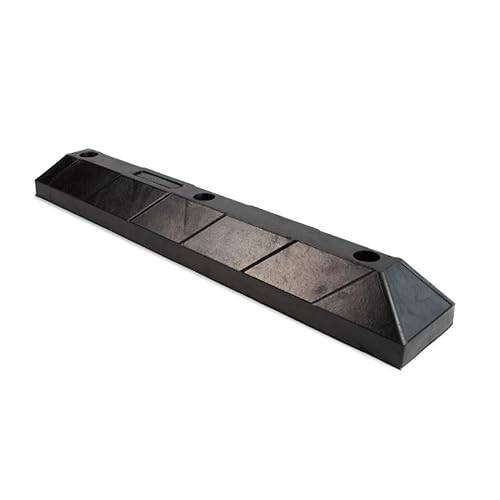 Parkplatzbegrenzung schwarz LxBxH=1205x155x100mm - Parkstopper - Parkplatzbegrenzer - Radstopper - Vollgummi - Anfahrschutz von Technikplaza