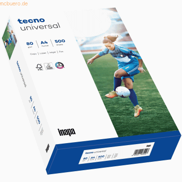 Tecno Kopierpapier Universal A4 80g VE=500 Blatt weiß von Tecno