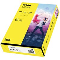 tecno Kopierpapier colors gelb DIN A4 160 g/qm 250 Blatt von Tecno