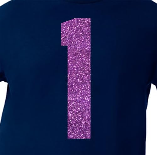 15,2 cm Rot & Rosa & Lila Farbtöne Glitzer Jersey Zahlen für Sport T-Shirts, Trikots, Fußball, Baseball, Basketball, Bügel-Wärmeübertragung für Team-T-Shirts (Stil A) (Aubergine_1) von TeeWin