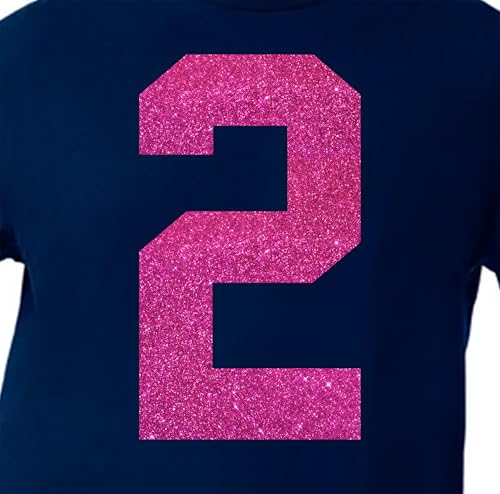 15,2 cm Rot & Rosa & Lila Farbtöne Glitzer Jersey Zahlen für Sport T-Shirts, Trikots, Fußball, Baseball, Basketball, Bügel-Wärmeübertragung für Team-T-Shirts (Stil A) (Hot_Pink_2) von TeeWin