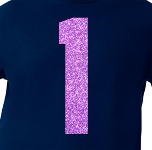 15,2 cm Rot & Rosa & Lila Farbtöne Glitzer Jersey Zahlen für Sport T-Shirts, Trikots, Fußball, Baseball, Basketball, Bügel-Wärmeübertragung für Team-T-Shirts (Stil A) (Lavender_1) von TeeWin