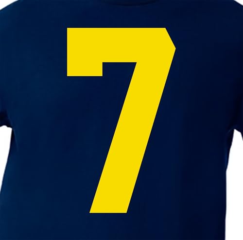 15,2 cm bernsteinfarbene Trikot-Nummern, für Sport-T-Shirt, Fußball, Baseball, Basketball, zum Aufbügeln, Wärmeübertragung, Team-T-Shirt (Stil A) (Lemon 7) von TeeWin