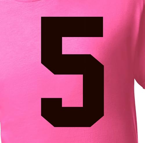 15,2 cm erdgetönte Trikot-Nummern, für Sport-T-Shirt, Fußball, Baseball, Basketball, zum Aufbügeln, Wärmeübertragung, Team-T-Shirt (Stil A) (Braun 5) von TeeWin