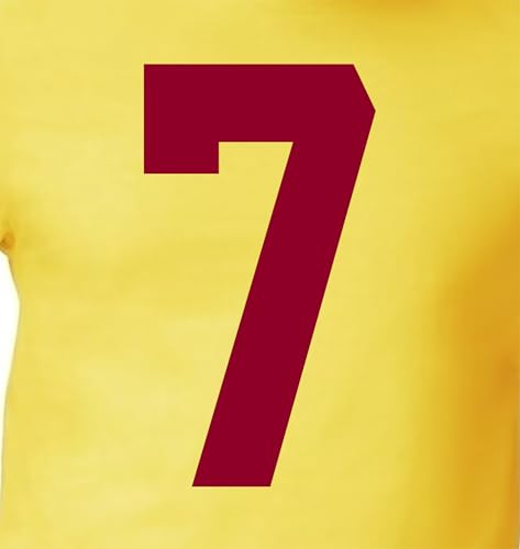 15,2 cm rote Trikot-Nummern zum Aufbügeln für Sport-T-Shirts, perfekt für Fußball, Baseball, Basketball und Teamuniformen, Wärmeübertragung (Stil A) (Maroon 7) von TeeWin