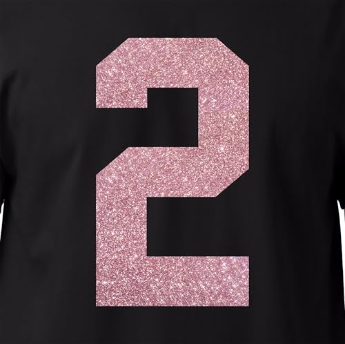 20,3 cm Metallic-Farbtöne Glitzer Jersey Zahlen für Sport T-Shirts, Trikots, Fußball, Baseball, Basketball, Bügel-Wärmeübertragung für Team-T-Shirts (Stil A) (Rose_Gold_2) von TeeWin